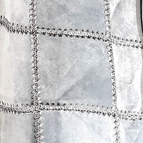 Jon Lawrence Blue Suede Skirt Women 22W Midi Lined Crochet - Picture 5 of 7